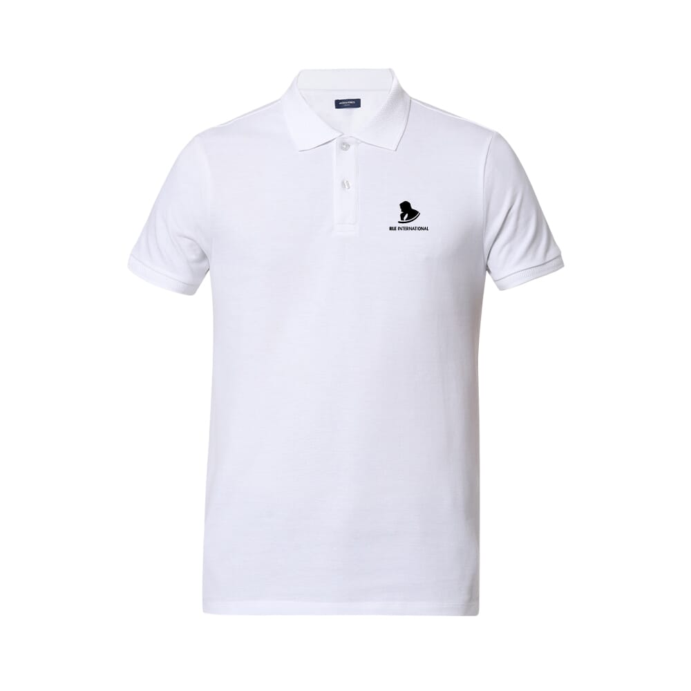 Jack & Jones Jacquard Plain Polo T-shirt - White